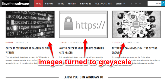 images turned to greyscale