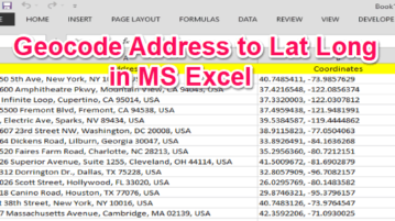 how to geocode address to lat long in ms excel