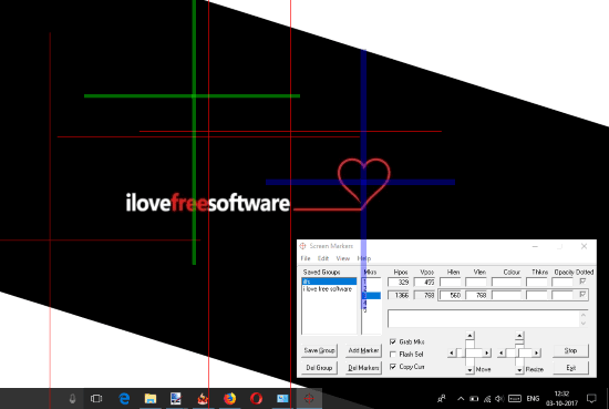 marker lines on desktop screen