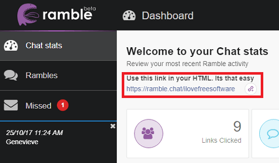 ramble chat link