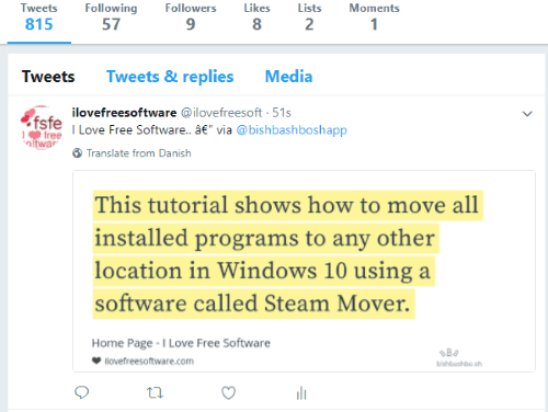 selected text shared as screenshot on twitter