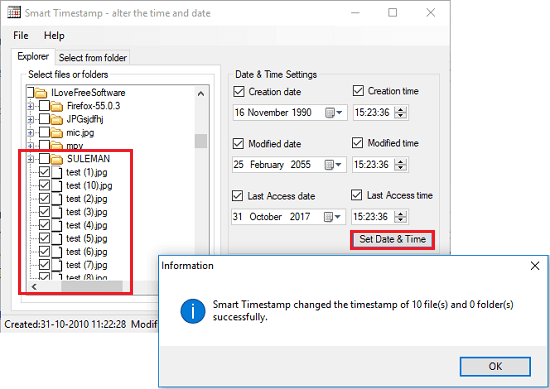 smart timestamp bulk change file timestamp