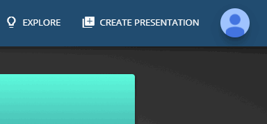 use create presentation option
