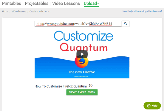 creative video lesson