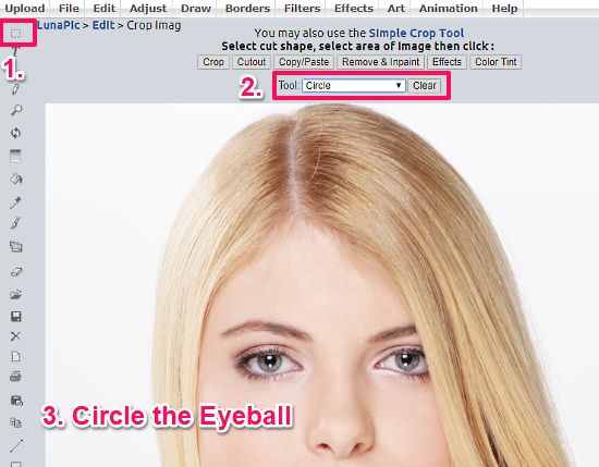 change eye color online