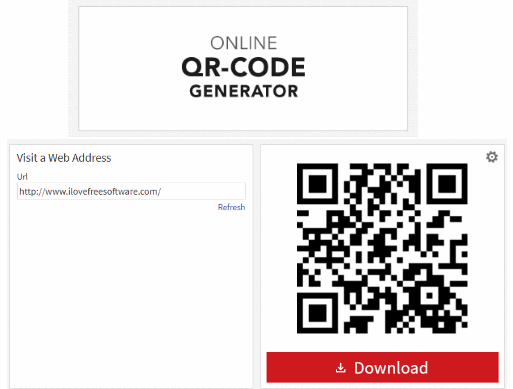 Free QR-Code Generator website interface