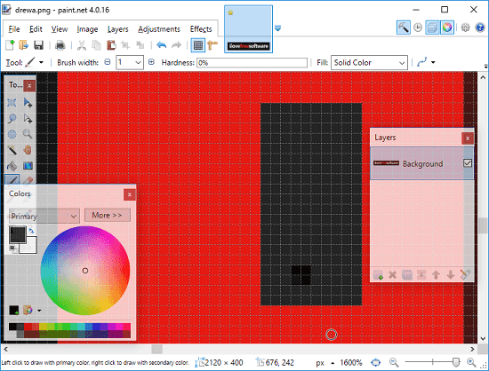 Paint.net photo pixel editor