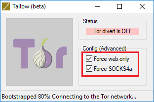 Tallow connecting to tor