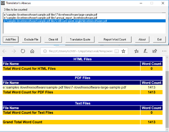 Translator's Abacus software