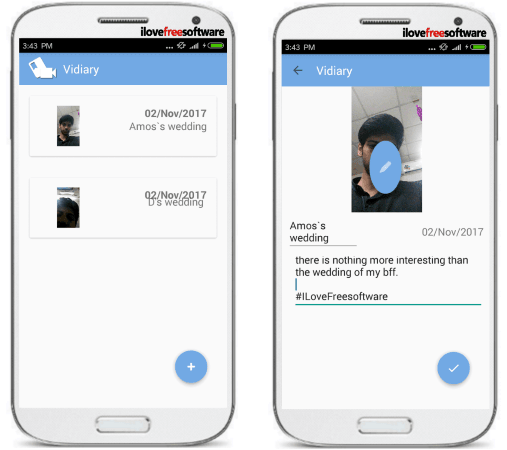 Vidiary video diary app android