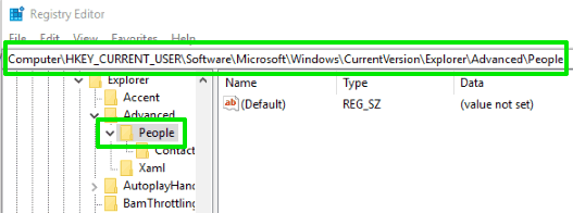 access people registry key