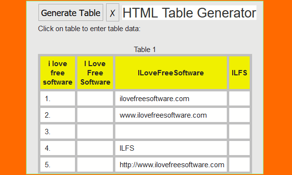 10 Free HTML Table Websites