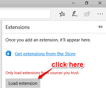 click load extension button