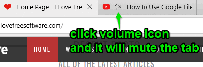 click volume icon in tab to mute it