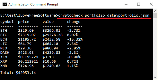 cryptocheck query curency