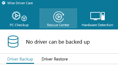 driver backup and restore tabs