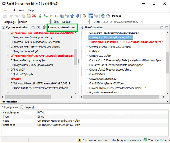 rapid environment editor windows path editor software