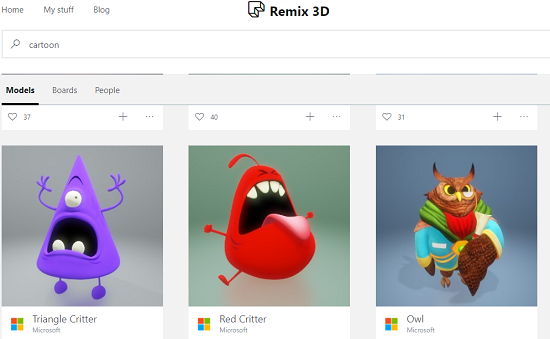 remix 3d search design