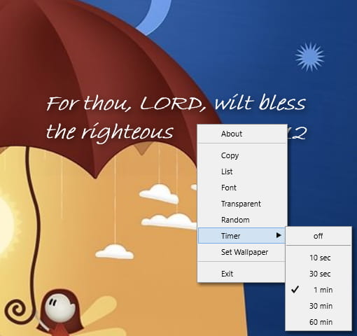 Bible Verse Desktop set interval