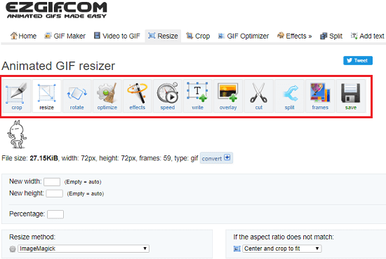 EZGIF online GIF editor