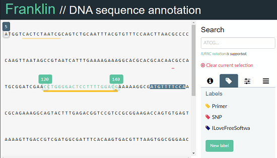 Free DNA Sequence Annotation Tool, Annotate Data from a Sequence File