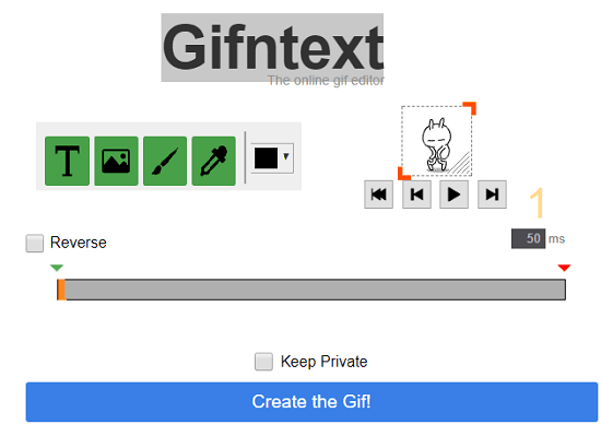 GIFntext online GIF editor