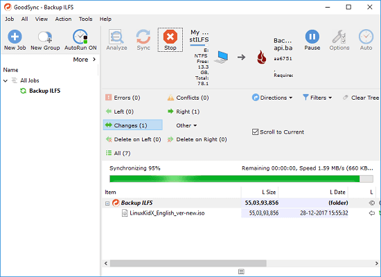 GoodSync backblaze b2 client