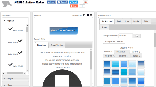 HTML5 Button Maker