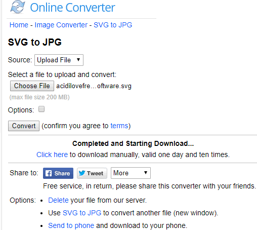 Online Converter SVG to JPG