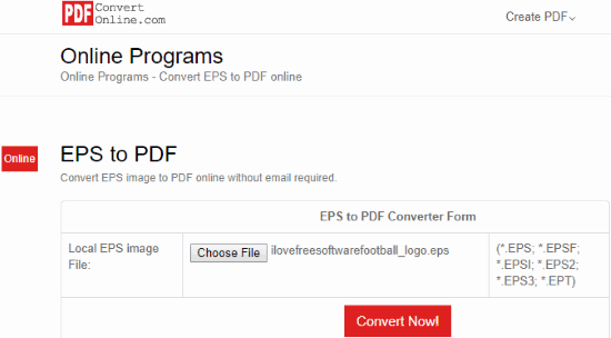 PDFConvertOnline EPS to PDF