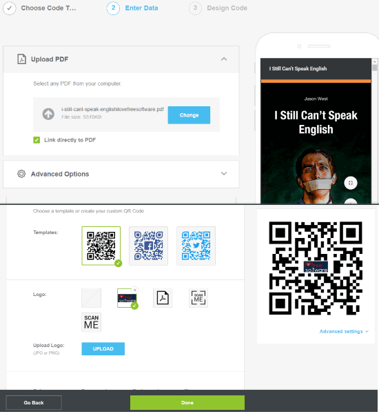 QR Code Generator website