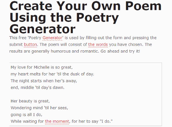 generate poem