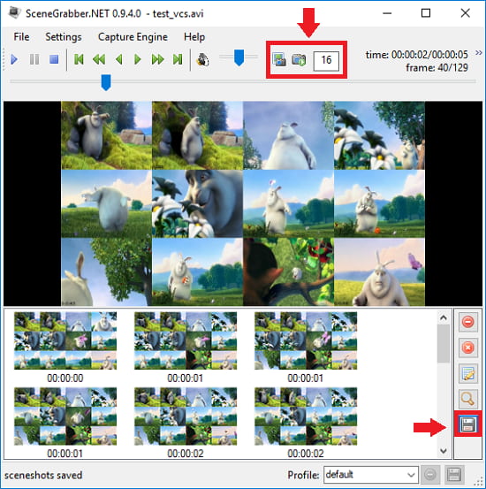 ScreenGrabber.Net create video contact sheets