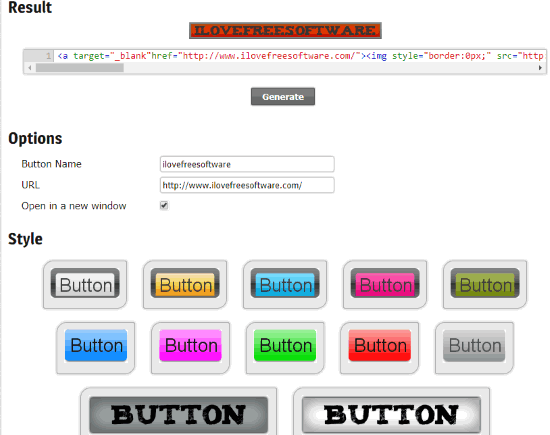 Webstools.com Button Maker