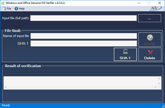 Windows and Office genuine ISO verifier interface