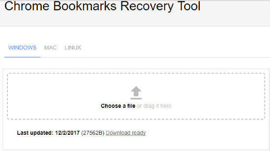 add bookmarks backup file and save it as html file