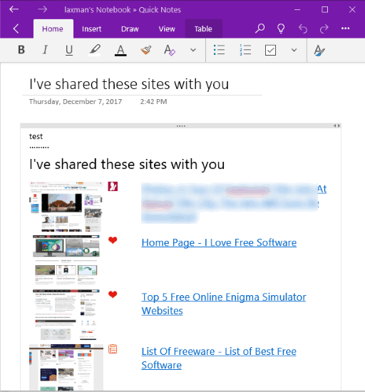 all tabs opened in Microsoft Edge saved in OneNote