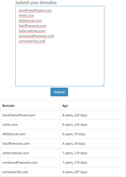 bulk domain age checker by DNTOOLZ