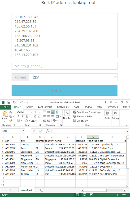 bulk ip lookup by ipapi