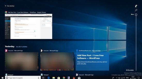 disable the timeline feature of windows 10