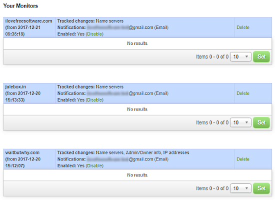 Domain Monitor: domain monitoring