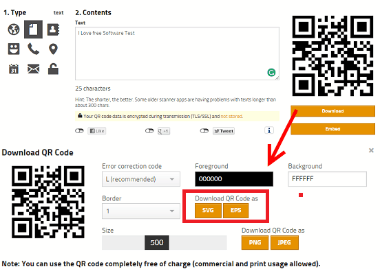 goQR qr code in vector graophic format