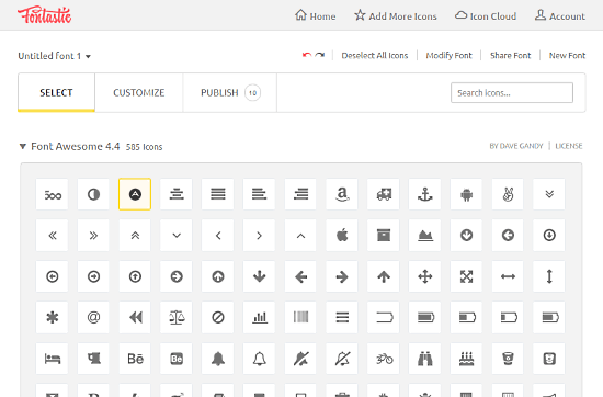 Fontastic: icon font generator