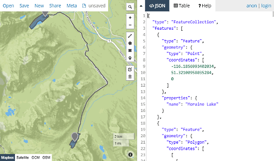 GeoJSON.io: convert KML to GeoJSON online