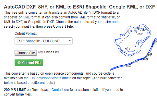 online kml to shapefile converter
