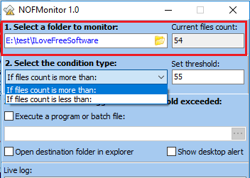 nof monitor set folder and triggers