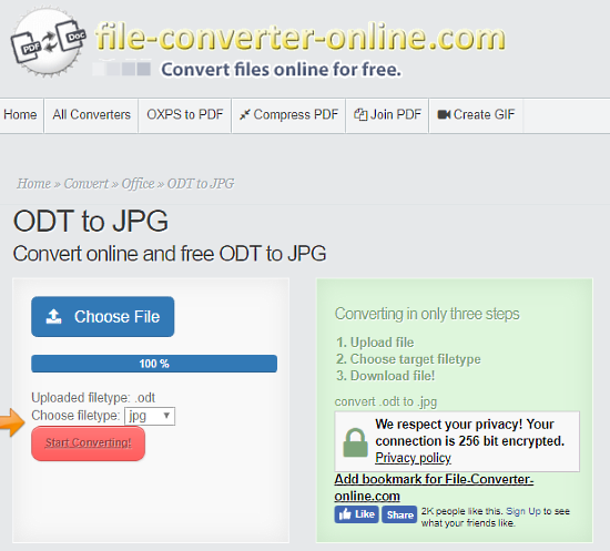 file-converter-online: convert odt to jpg online
