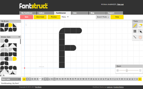 FontStruct: online font creator