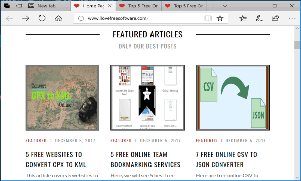 How To Save All Opened Tabs In Microsoft Edge Browser
