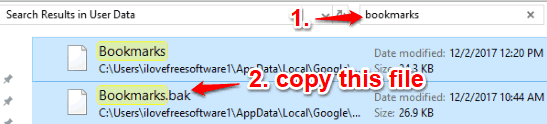 search and copy bookmarks backup file